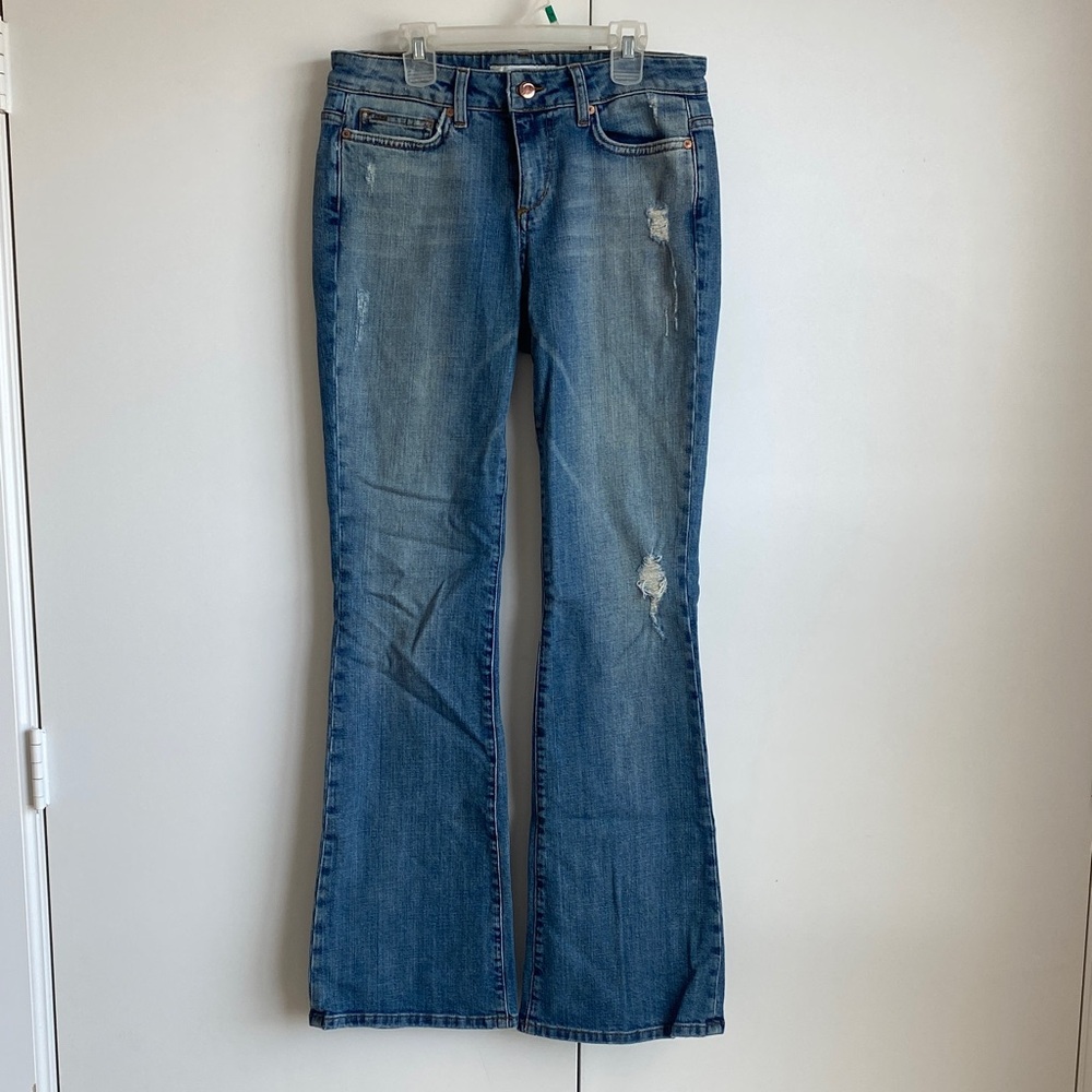Joe's Jeans Blue Flare Distressed Denim